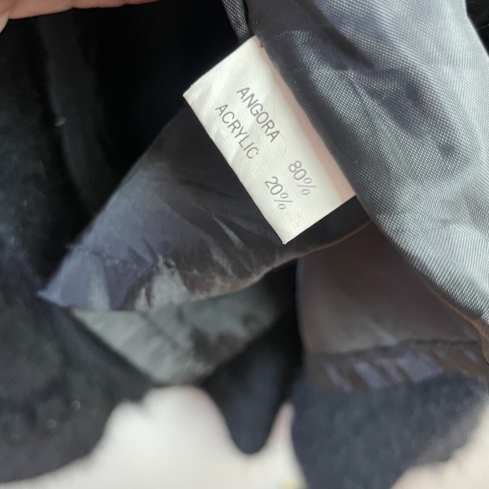 Vintage 90s Angora Open Front Cardigan Sweater Jacket‎ Beaded Statement Japandi - Picture 8 of 11